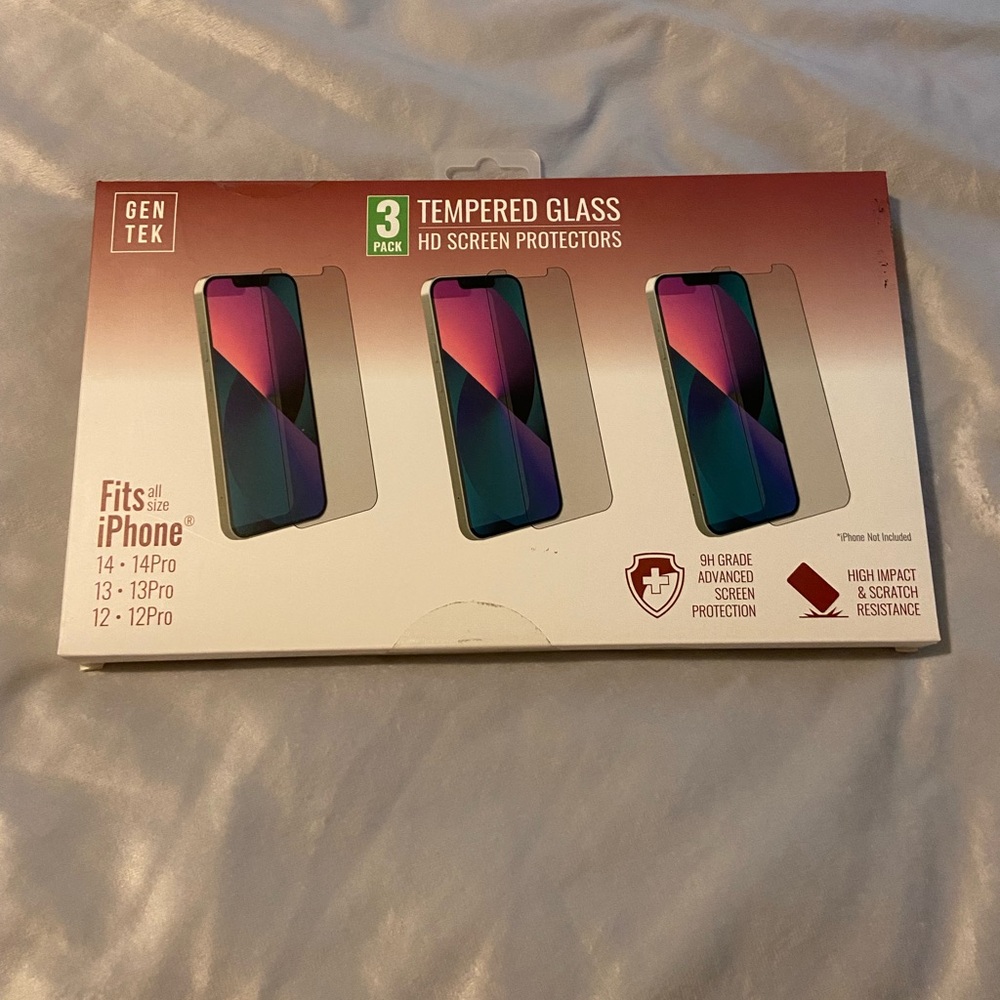 Tempered Glass Screen Protector for iPhone - 3 Pack